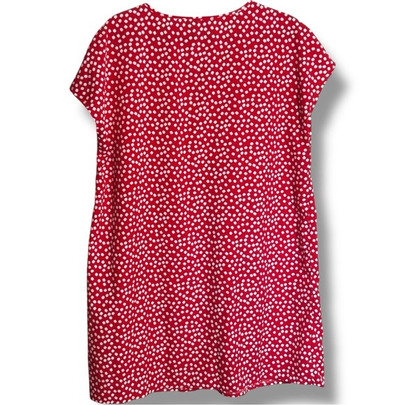 Shein Vibrant Red & White Floral Ditsy Print Front Cutout Lightweight Mini Dress - Picture 16 of 16